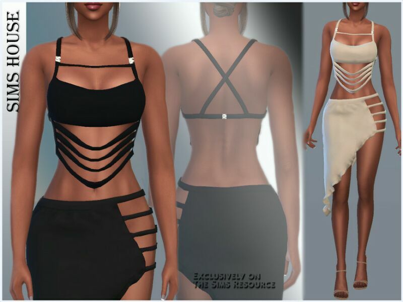 Women’S TOP With Stripes 3 sims 4 cc womens top with stripes 3