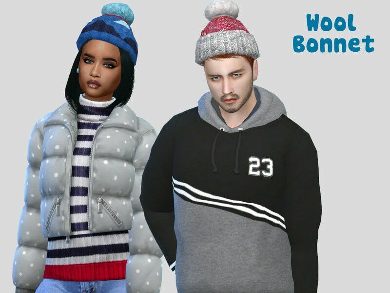 “Wool Bonnet Adults / Hats By Mclaynesims” 1 “Wool Bonnet Adults / Hats By Mclaynesims” Sims 4 CC