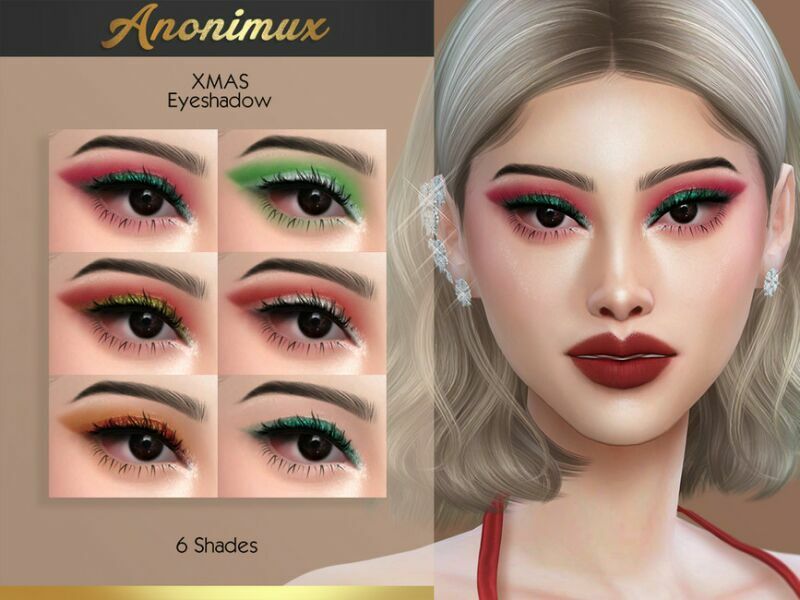 Xmas Eyeshadow 1 Xmas Eyeshadow Sims 4 CC
