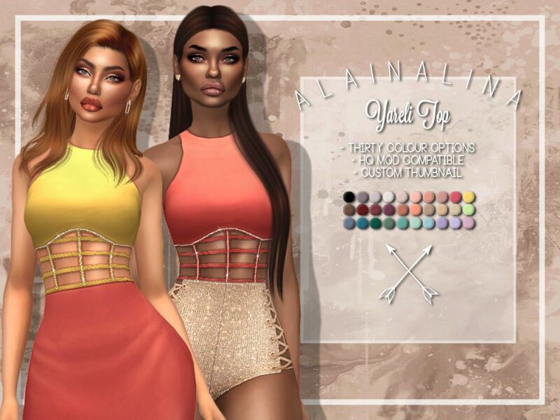 Yareli TOP By Alainalina 1 Yareli TOP By Alainalina Sims 4 CC