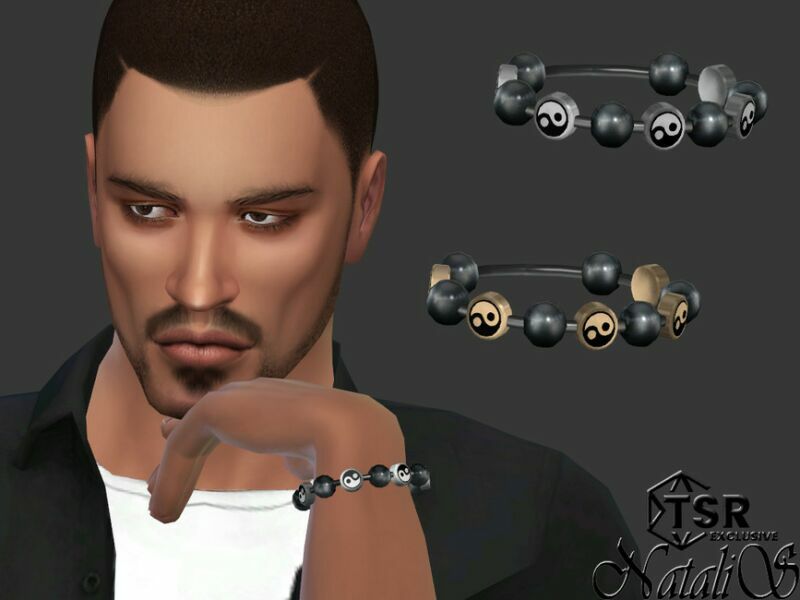 YIN Yang Mens Bracelet By Natalis 1 YIN Yang Mens Bracelet By Natalis Sims 4 CC