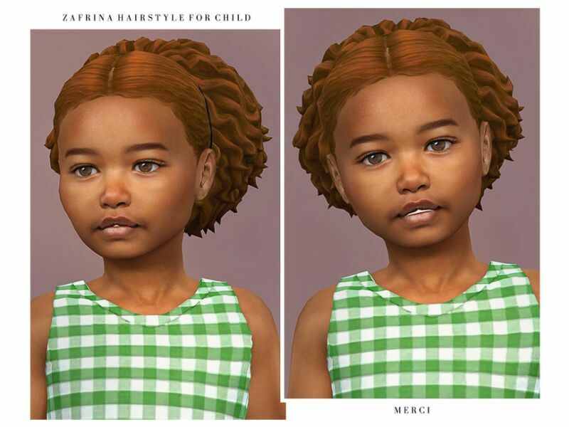 Zafrina Hairstyle For Child By '-Merci- 1 Zafrina Hairstyle For Child By ‘-Merci- Sims 4 CC