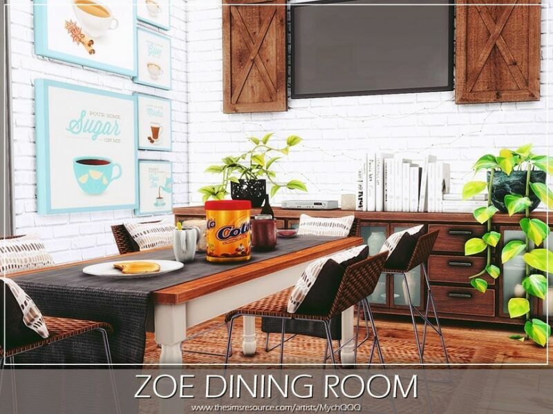 ZOE Dining Room By Mychqqq 5 sims 4 cc zoe dining room by mychqqq 2