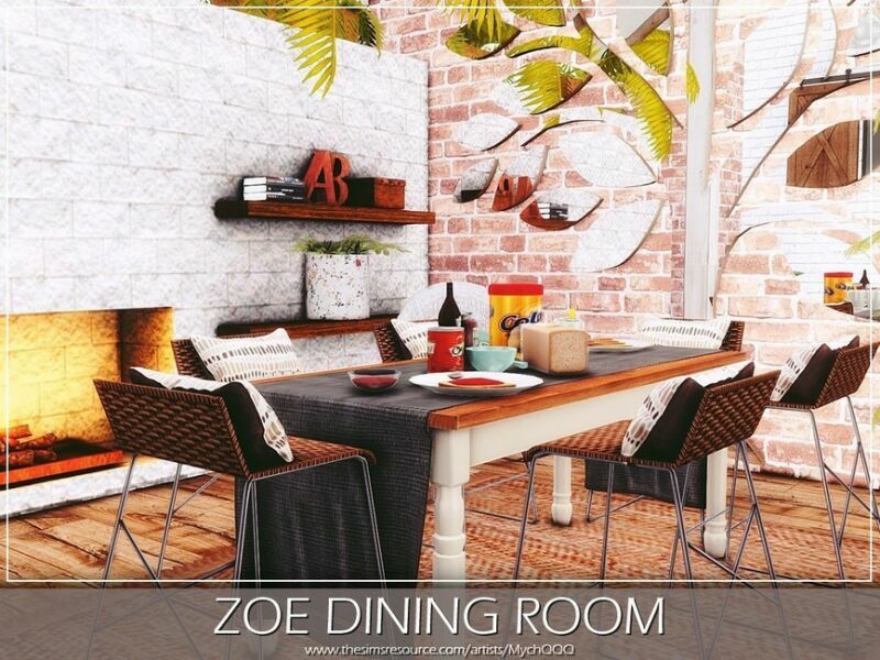 ZOE Dining Room By Mychqqq 6 sims 4 cc zoe dining room by mychqqq 3