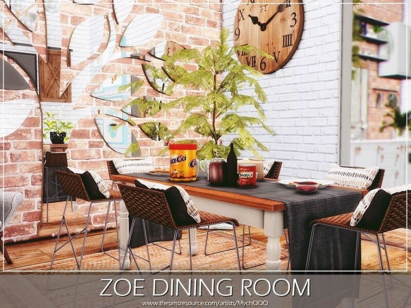 ZOE Dining Room By Mychqqq 2 sims 4 cc zoe dining room by mychqqq 5