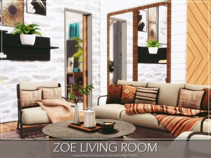 ZOE Living Room By Mychqqq 7 sims 4 cc zoe living room by mychqqq 2