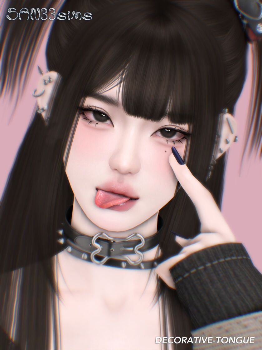 🖤【333】Decorative-Tongue. 1 🖤【333】Decorative-Tongue. Sims 4 CC