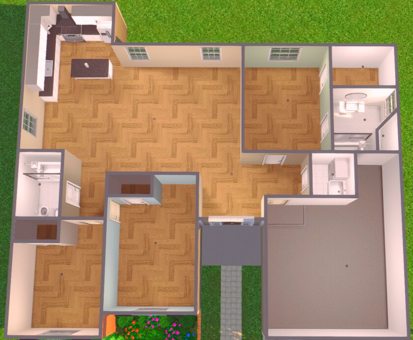 A Modern Home That HAS 3 Bedroom, 2 Bathroom And A Laundry Room 2 sims 4 cc a modern home that has 3 bedroom 2 bathroom and a 5