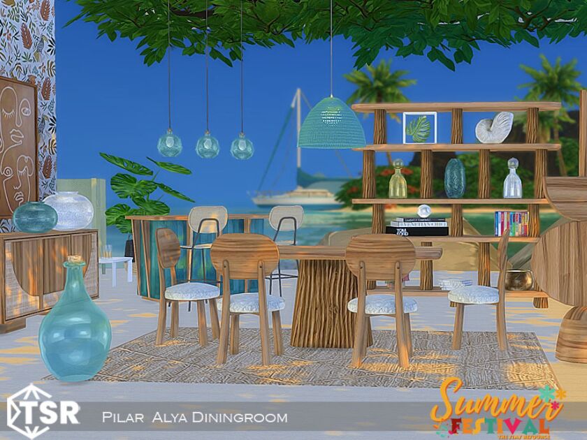 A Tropical SET For The HOT Summer Days By The Sea 5 sims 4 cc a tropical set for the hot summer days by the 3