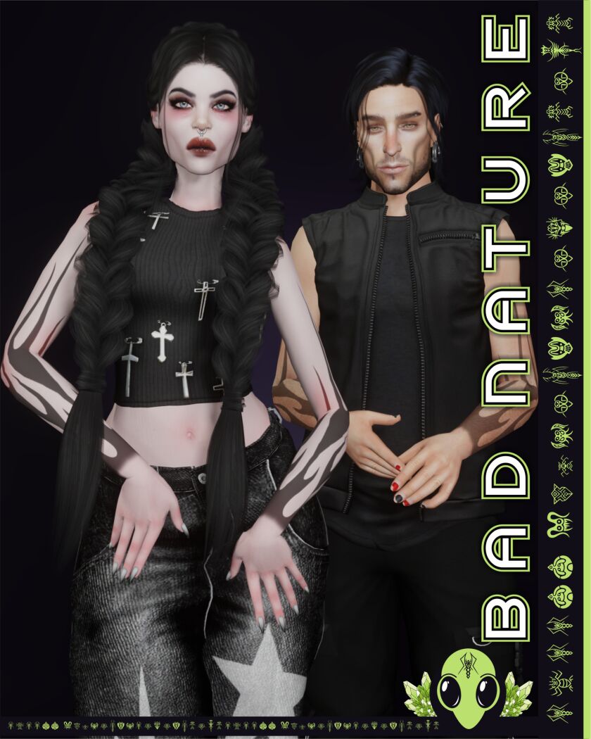 BAD Nature Tattoo - TSR Exclusive 2 sims 4 cc bad nature tattoo tsr exclusive 4