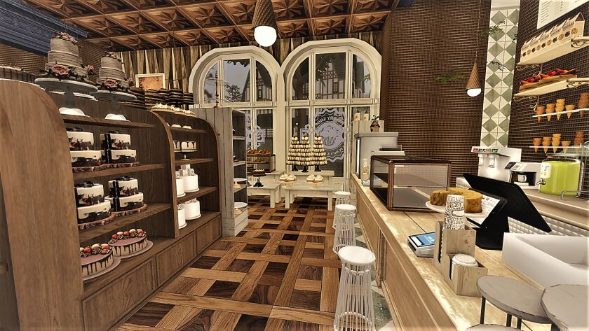 Bakery Shop And Cafe 11 sims 4 cc bakery shop and cafe can now be downloaded from my 3