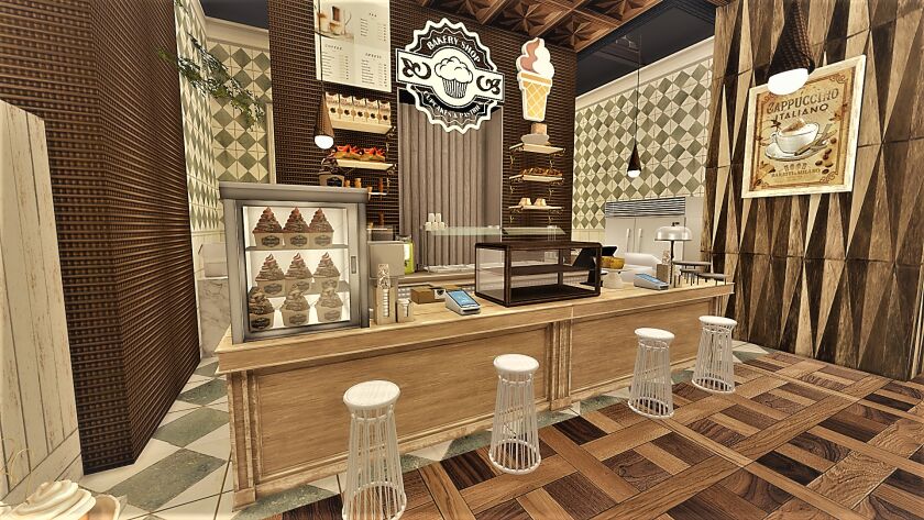 Bakery Shop And Cafe 6 sims 4 cc bakery shop and cafe can now be downloaded from my 6