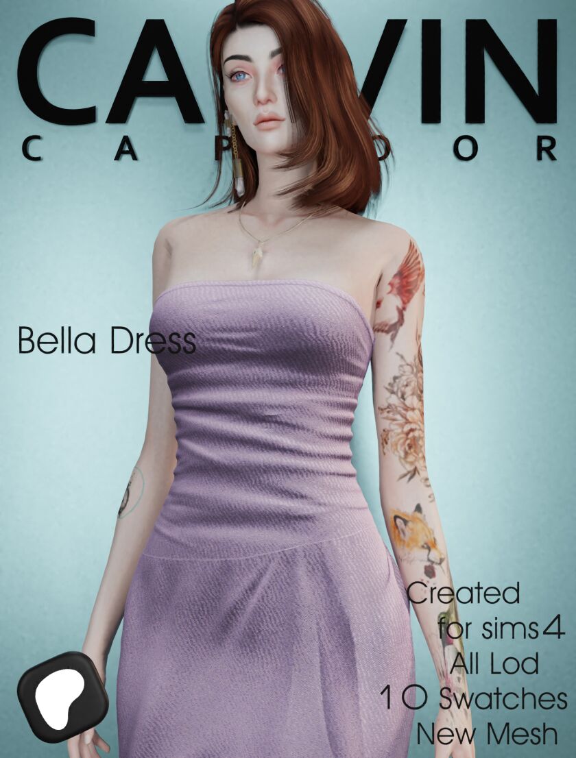 Bella Dress By Carvincaptoor 1 Bella Dress By Carvincaptoor Sims 4 CC