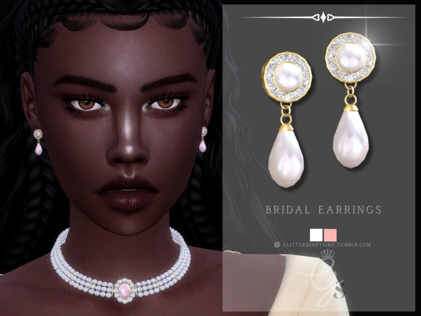 Bridal Earrings 1 Bridal Earrings Sims 4 CC