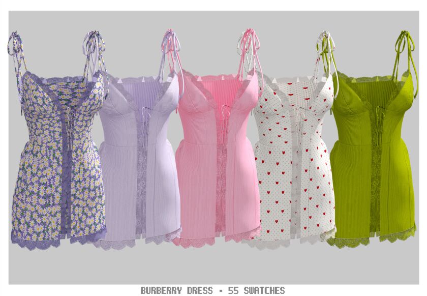 ☆ Burberry Dress ☆ 2 sims 4 cc burberry dress new mesh base game all 2