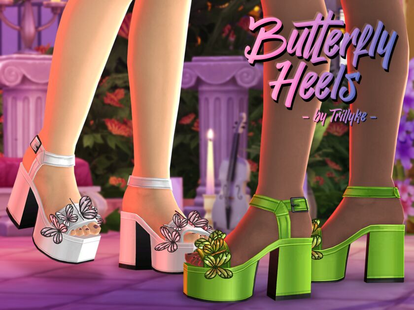 Butterfly Heels 2 sims 4 cc butterfly heels 3