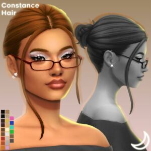Constance Hair By Imvikai Sims 4 CC