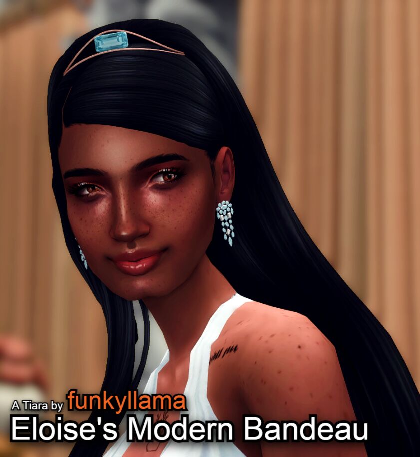 "Eloise's Modern Bandeau" Tiara 1 “Eloise’s Modern Bandeau” Tiara Sims 4 CC