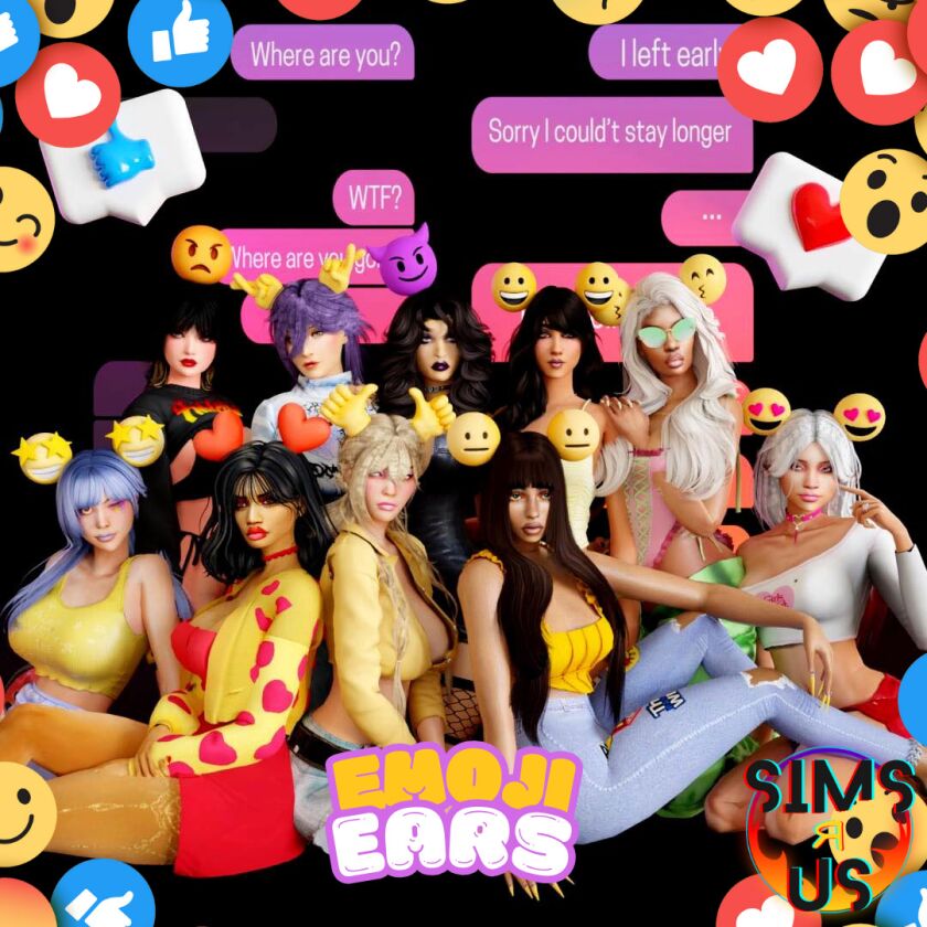 Emoji Ears 1 Emoji Ears Sims 4 CC