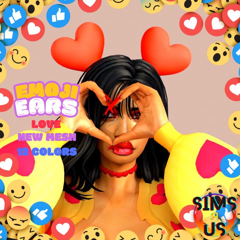 Emoji Ears 11 sims 4 cc emoji ears 3