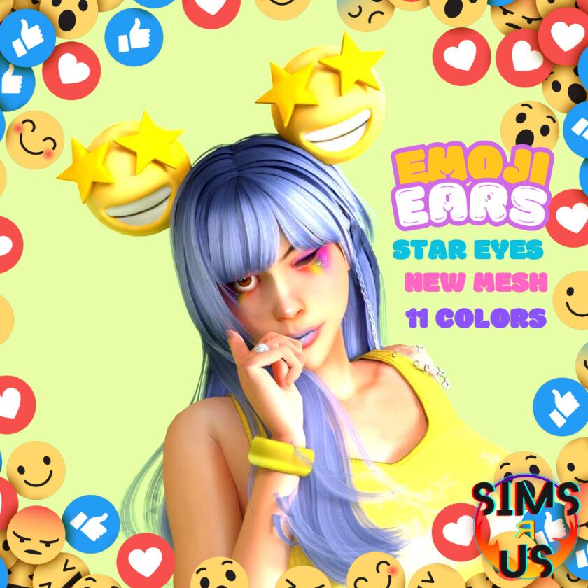Emoji Ears 6 sims 4 cc emoji ears 8
