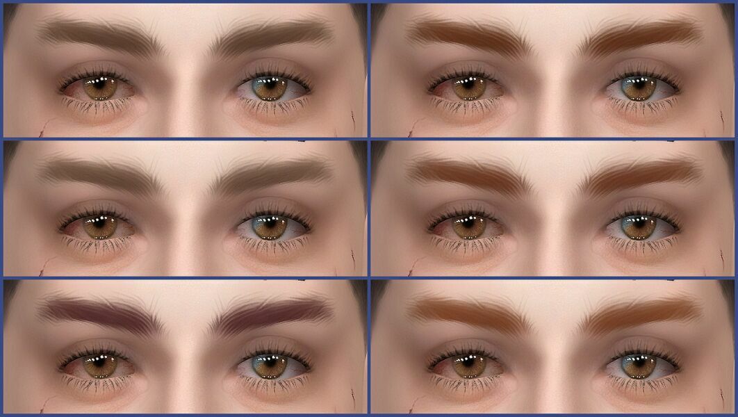Eyebrows #95 6 sims 4 cc eyebrows 95 4