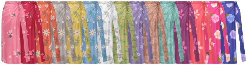Flower Rhythm Skirt 2 sims 4 cc flower rhythm skirt 2
