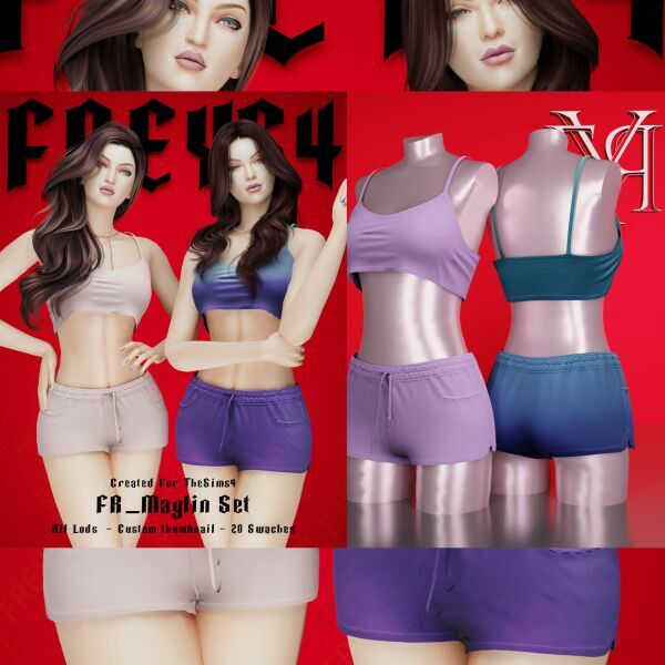 Fr_Maylin SET By XR 1 Fr_Maylin SET By XR Sims 4 CC