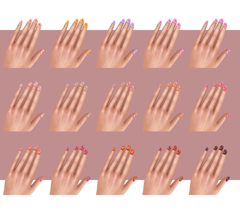 Jelly Nails 2 sims 4 cc jelly nails 2