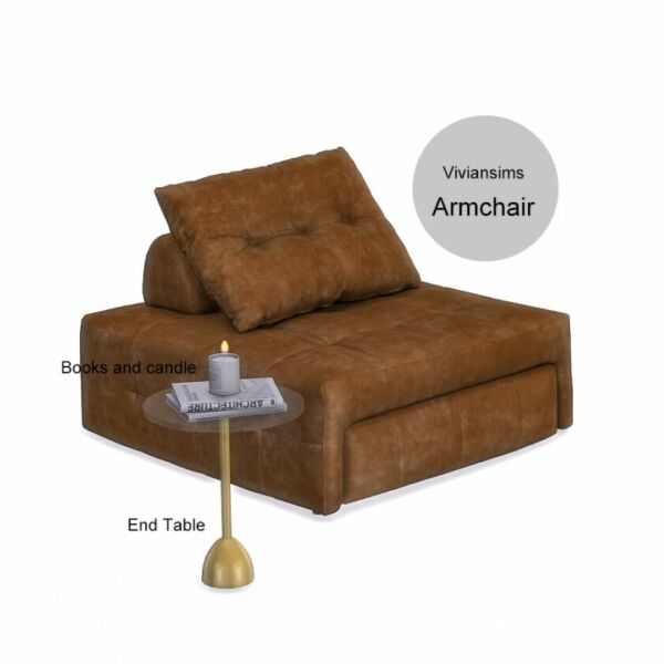 Leather Armchair Set 1 Leather Armchair Set Sims 4 CC