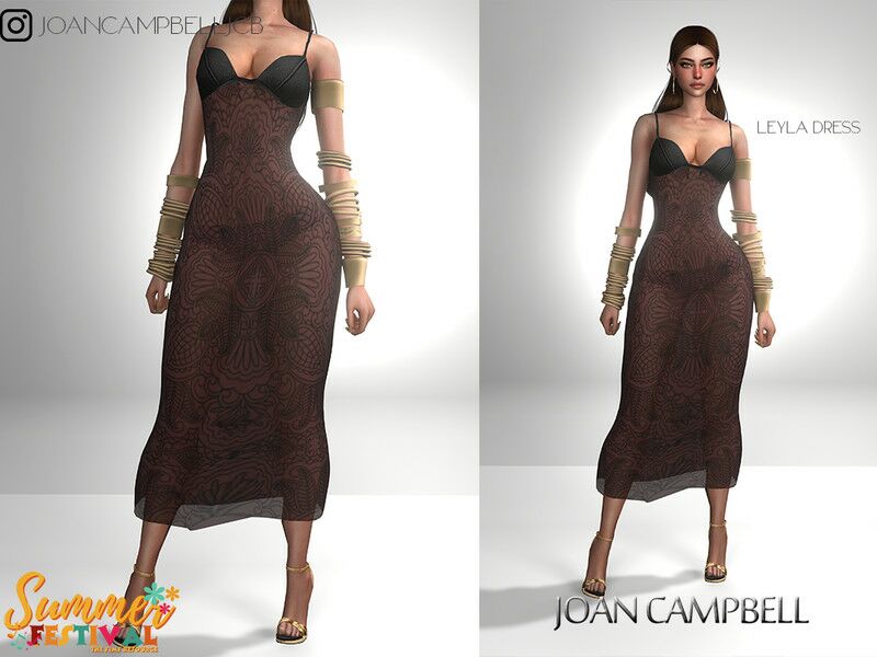 Leyla Dress 1 Leyla Dress Sims 4 CC