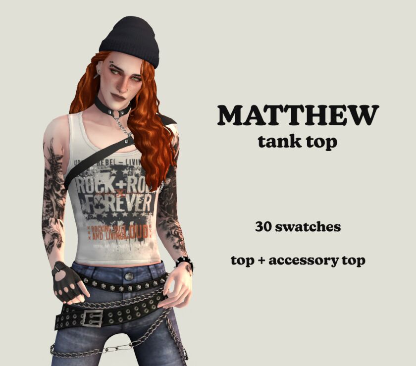 Matthew Tank TOP 1 Matthew Tank TOP Sims 4 CC