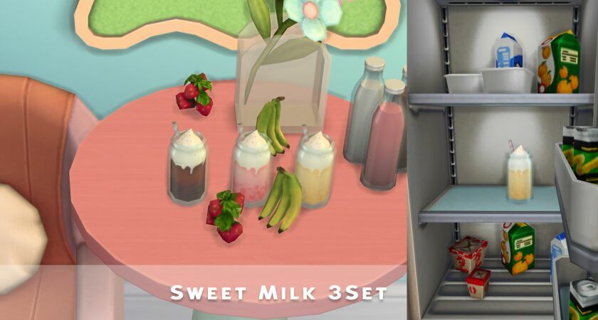 MAY 2024 Recipe_Sweet Milk 3SET 1 MAY 2024 Recipe_Sweet Milk 3SET Sims 4 CC