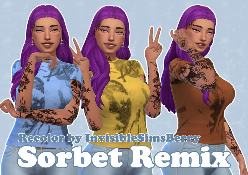 Moonlight Chic KIT - Shirt Graphic VER 1, Sorbet Remix 1 Moonlight Chic KIT – Shirt Graphic VER 1, Sorbet Remix Sims 4 CC