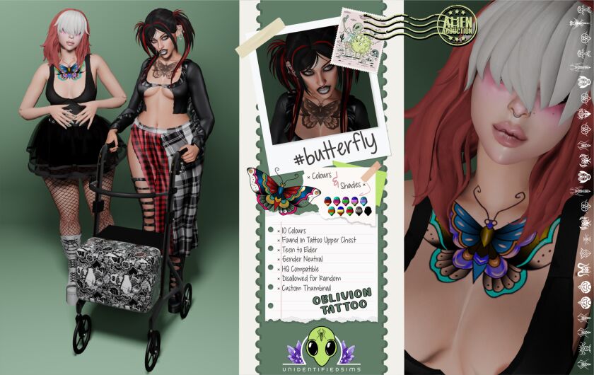 Oblivion Tattoo 🦋 Free 1 Oblivion Tattoo 🦋 Free Sims 4 CC