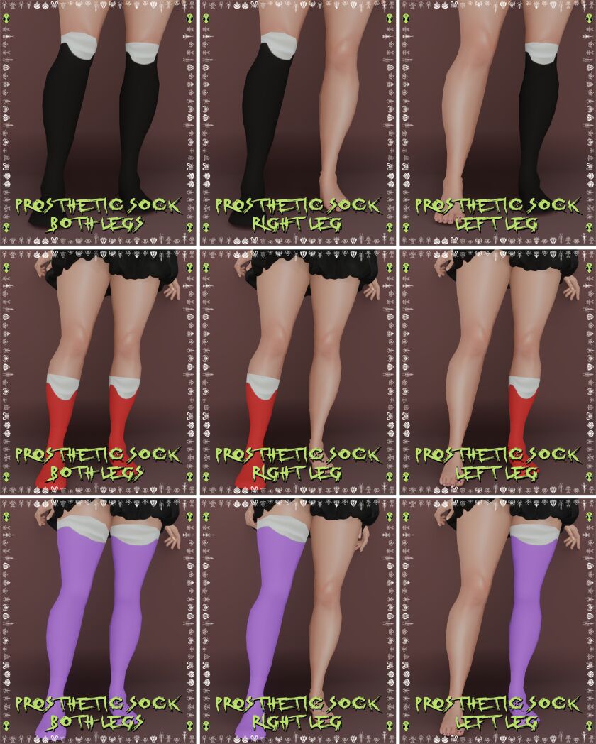 Prosthetic Sock Collection Free 2 sims 4 cc prosthetic sock collection free 2