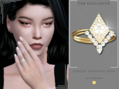 Serena Wedding Ring By Glitterberryfly Sims 4 CC