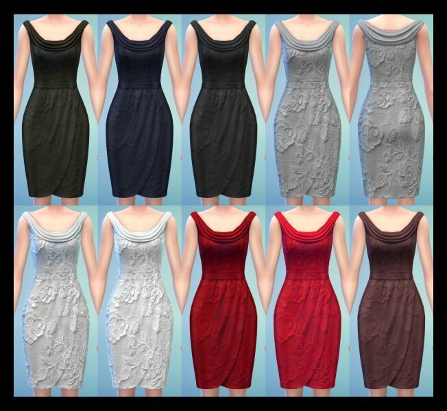 Bridesmaid Dress AF Teen-Elder - Base Game 2 sims 4 cc sims 4 bridesmaid dress af teen elder base 2