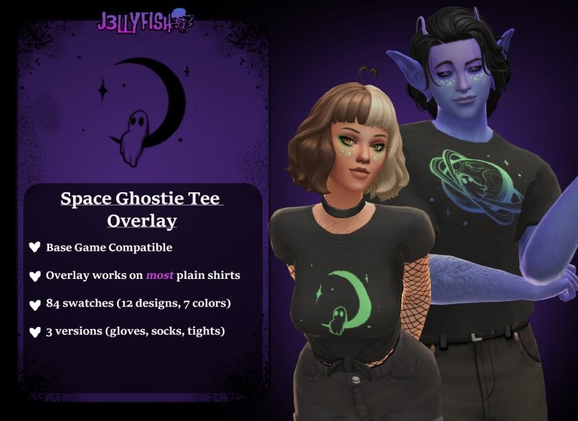 Space Ghostie TEE Overlay 👻🌌 1 Space Ghostie TEE Overlay 👻🌌 Sims 4 CC