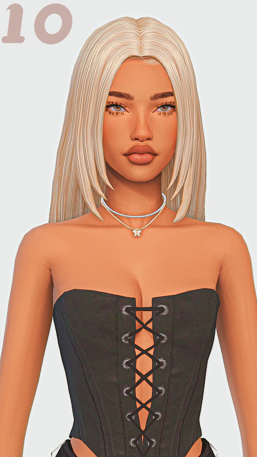 ☪︎ Straight Hair Maxis Match Edition Part 3 ☪︎ 7 sims 4 cc straight hair maxis match edition part 3 10