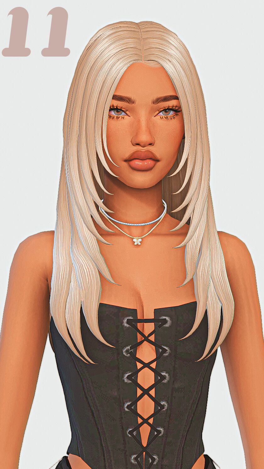 ☪︎ Straight Hair Maxis Match Edition Part 3 ☪︎ 5 sims 4 cc straight hair maxis match edition part 3 11