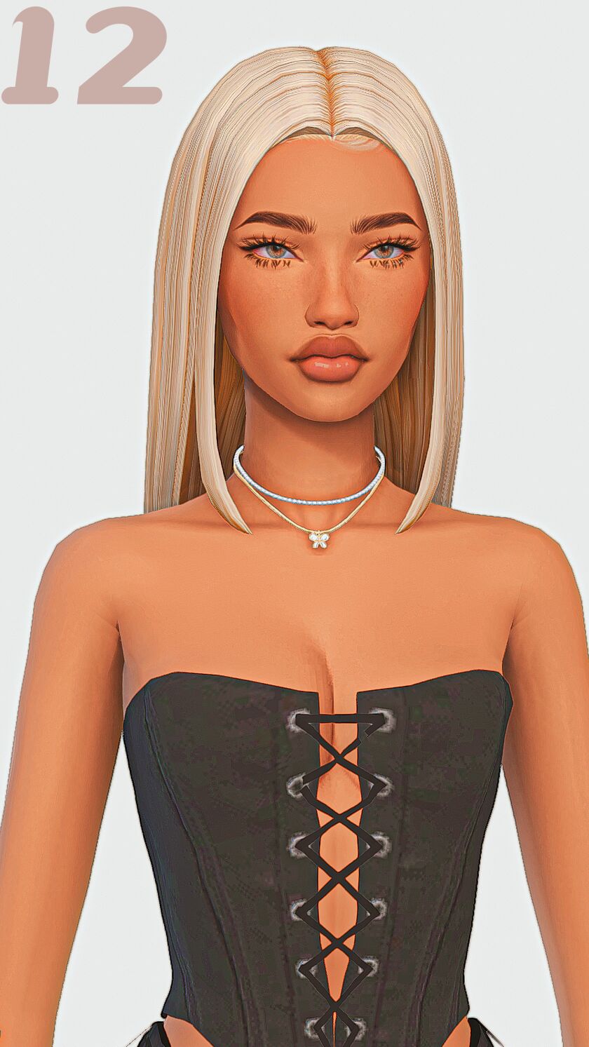 ☪︎ Straight Hair Maxis Match Edition Part 3 ☪︎ 6 sims 4 cc straight hair maxis match edition part 3 12