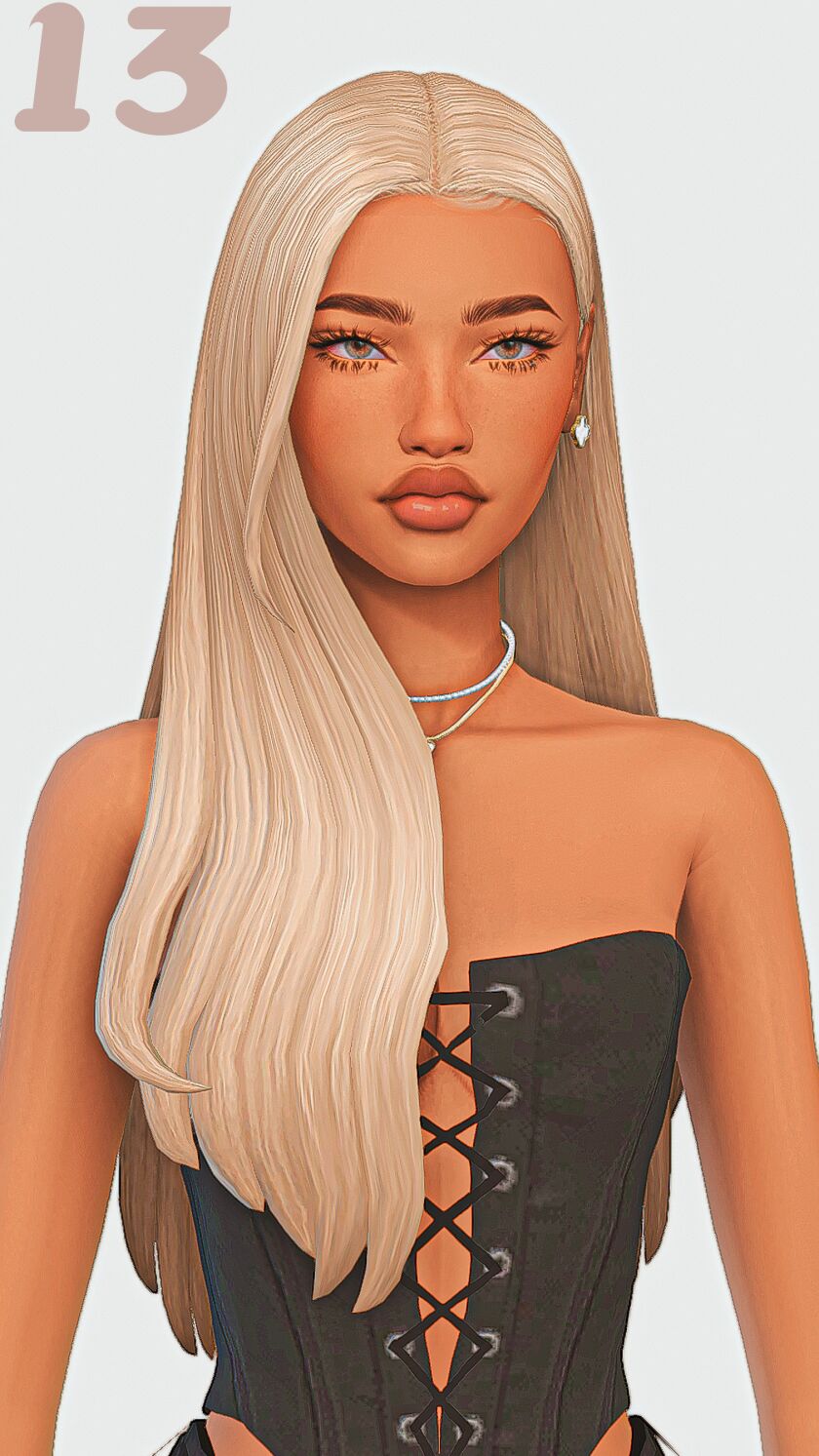 ☪︎ Straight Hair Maxis Match Edition Part 3 ☪︎ 4 sims 4 cc straight hair maxis match edition part 3 13