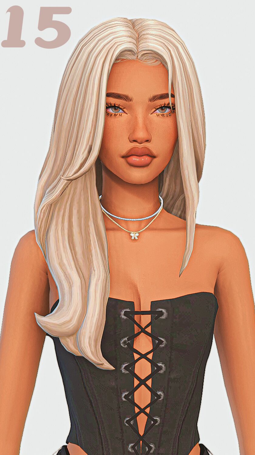 ☪︎ Straight Hair Maxis Match Edition Part 3 ☪︎ 2 sims 4 cc straight hair maxis match edition part 3 15