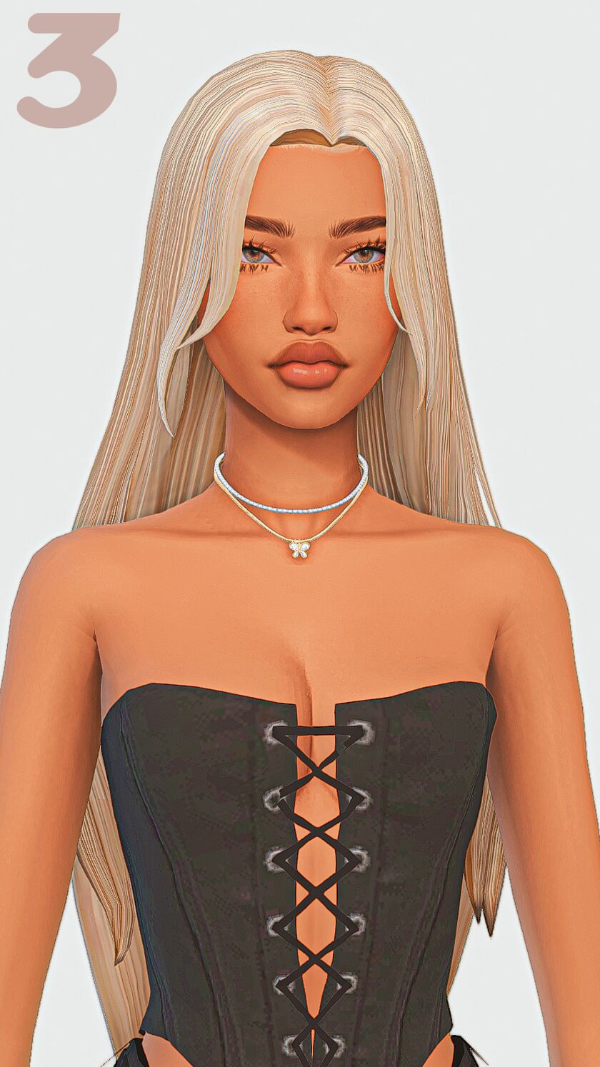 ☪︎ Straight Hair Maxis Match Edition Part 3 ☪︎ 14 sims 4 cc straight hair maxis match edition part 3 3