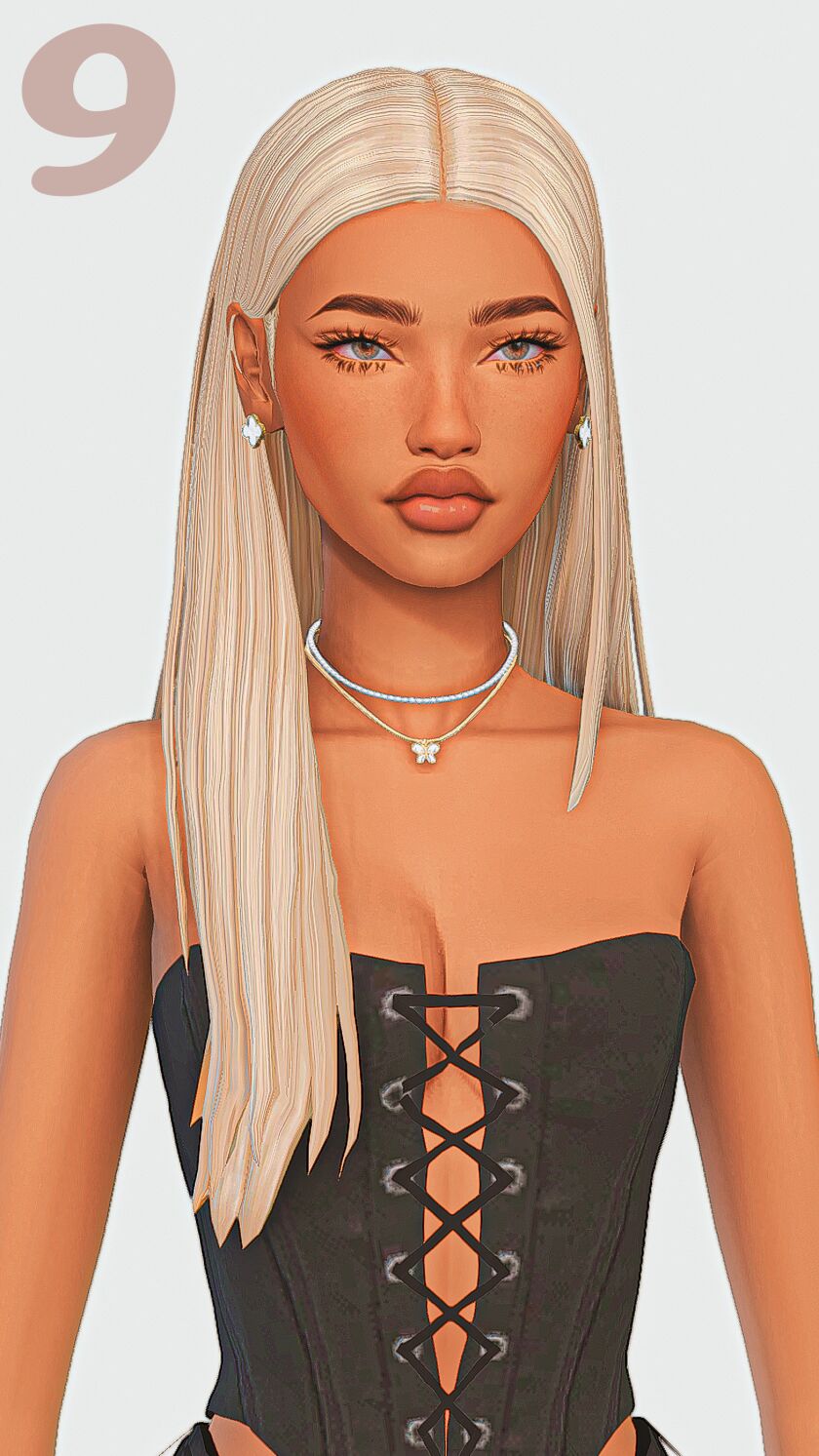 ☪︎ Straight Hair Maxis Match Edition Part 3 ☪︎ 8 sims 4 cc straight hair maxis match edition part 3 9