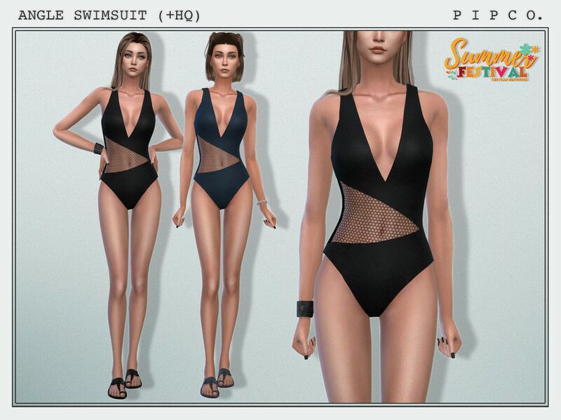 Summer Festival – Angle Swimsuit. By Pipco 1 Summer Festival – Angle Swimsuit. By Pipco Sims 4 CC