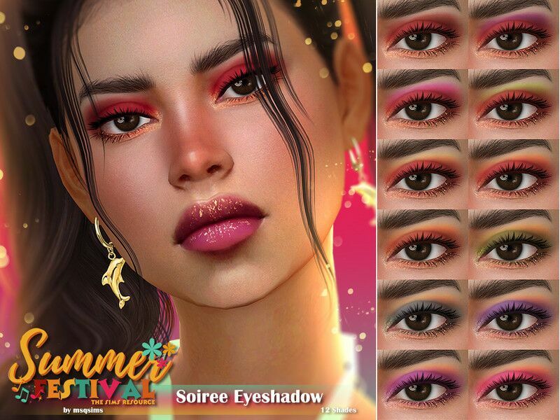 Summer Festival – Soiree Glitter Eyeshadow By Msqsims 1 Summer Festival – Soiree Glitter Eyeshadow By Msqsims Sims 4 CC