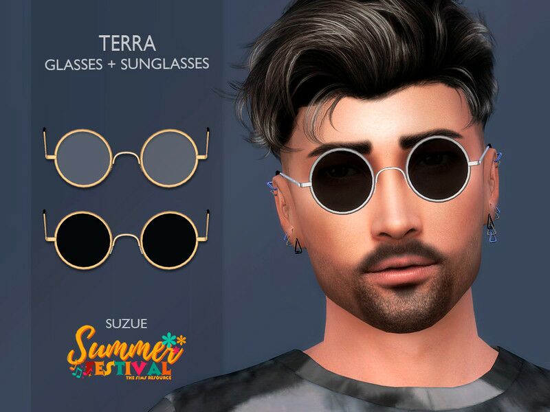 Summer Festival Terra Glasses And Sunglasses By Suzue 1 Summer Festival Terra Glasses And Sunglasses By Suzue Sims 4 CC