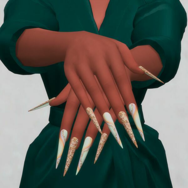 Summer Nails SET N082 4 sims 4 cc summer nails set n082 4